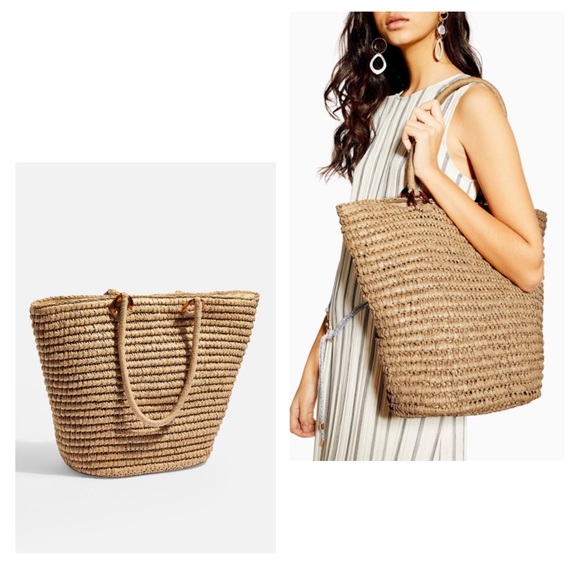 wicker bag topshop